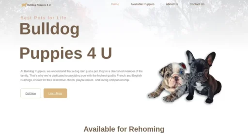Scam Website Screenshot Bulldogpuppies4iu.com