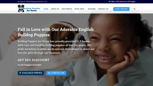 Scam Website Screenshot Bulldogpuppiesforhome.com