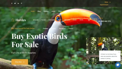 Scam Website Screenshot Buyexoticbirdsforsale.org