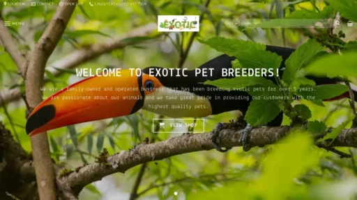 Scam Website Screenshot Buyexoticpetsusa.com