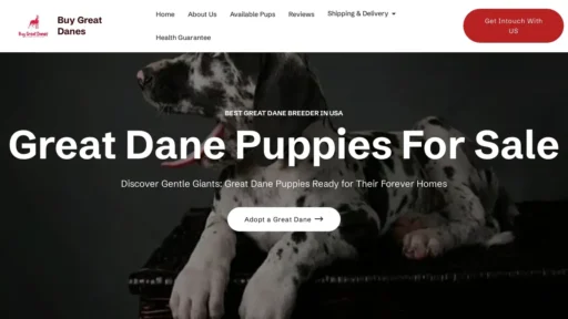 Scam Website Screenshot Buygreatdanes.com