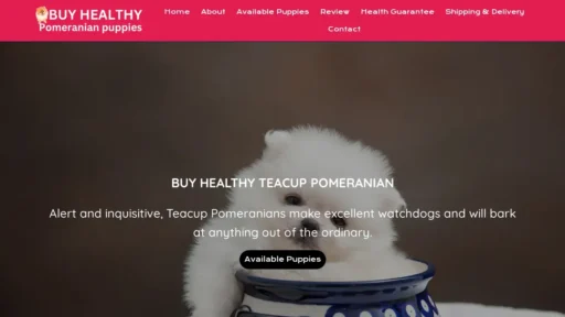 Scam Website Screenshot Buyhealthypomeranianpuppies.com