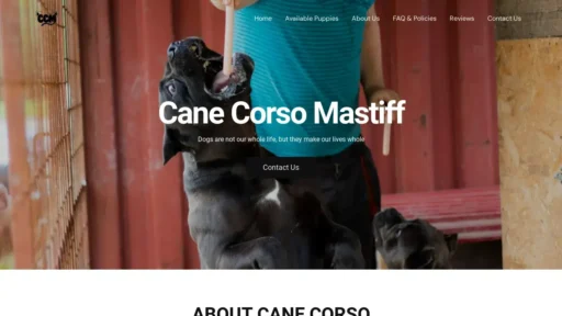 Scam Website Screenshot Canecorsosmastiff.com