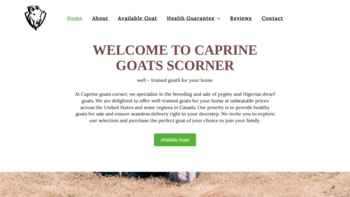 Scam Website Screenshot Caprinegoatscorner.com