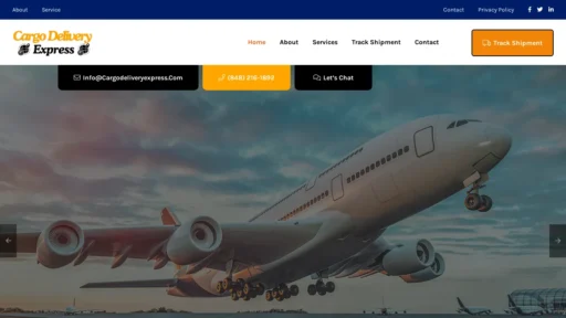 Scam Website Screenshot Cargodeliveryexpress.com