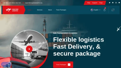 Scam Website Screenshot Cargowaylogistics.org