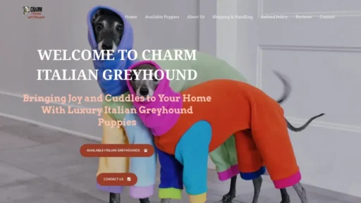 Scam Website Screenshot Charmitaliangreyhound.com