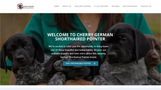 Scam Website Screenshot Cherrygermanshorthairedpointer.com