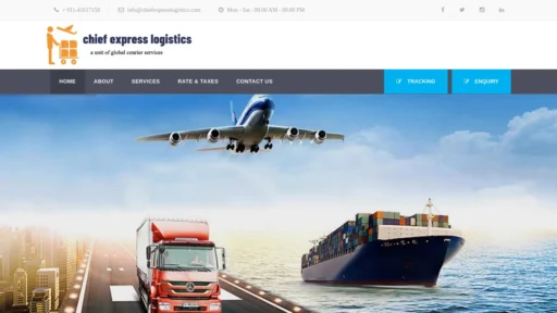 Scam Website Screenshot Chiefexpresslogistics.com