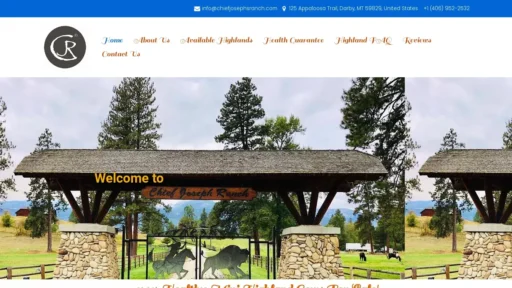 Scam Website Screenshot Chiefjosephsranch.com