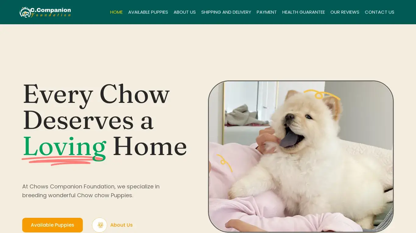 is Chows Companion Foundation – Chows Companion Foundation legit? screenshot