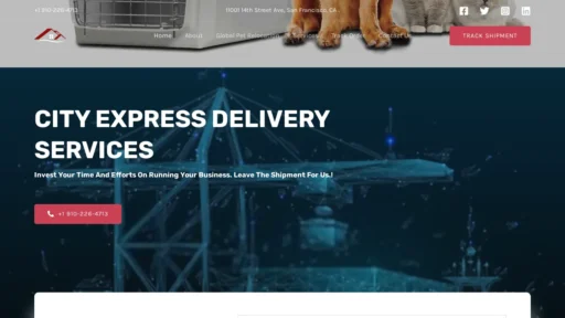 Scam Website Screenshot Cityexpressdeliveryservice1990.com