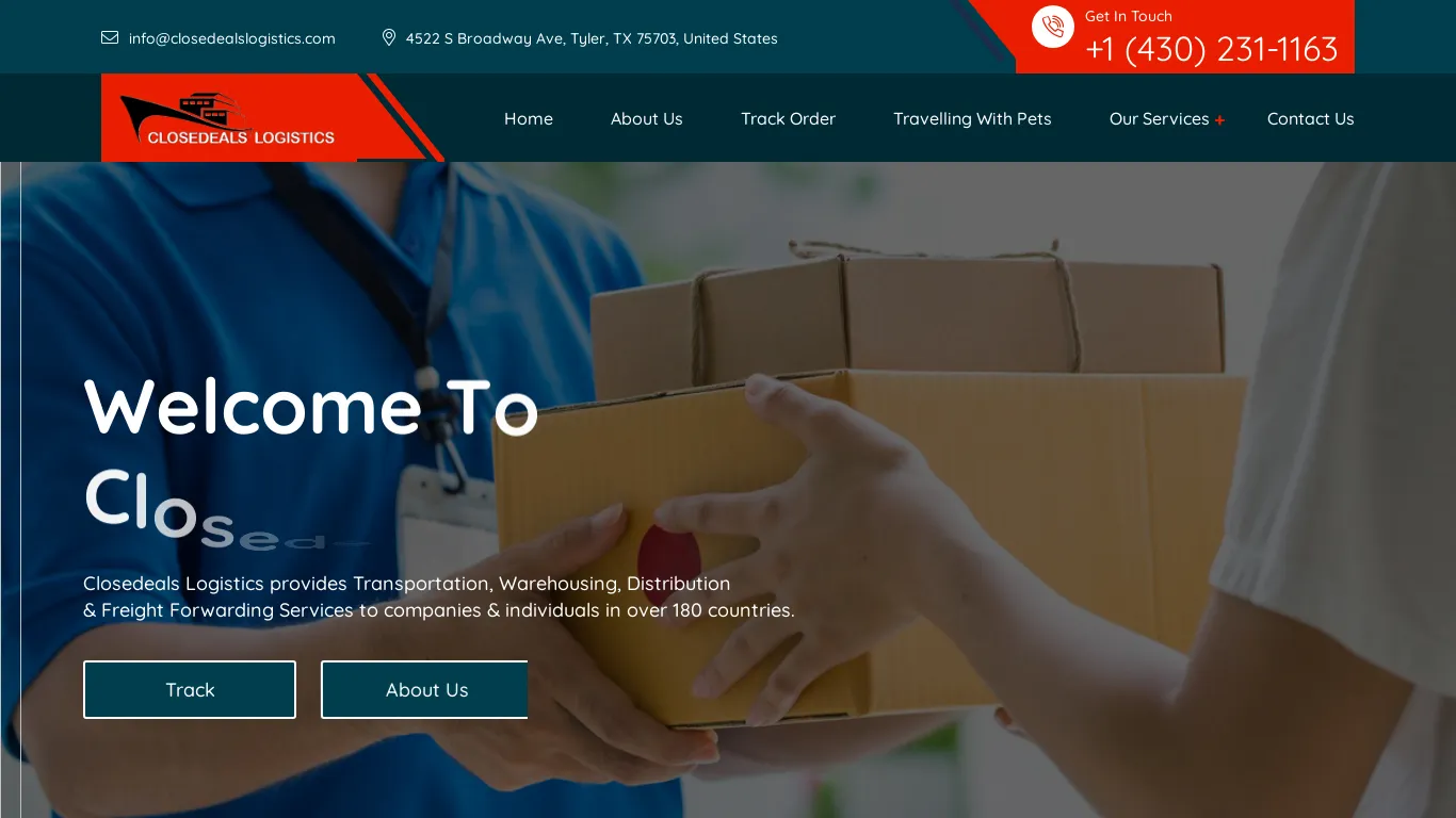 is Welcome | Shipping, Logistics, Warehousing, Distribution and Freight Services | Closedeals Logistics legit? screenshot