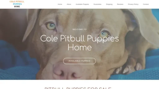 Scam Website Screenshot Colepitbullpuppieshome.com