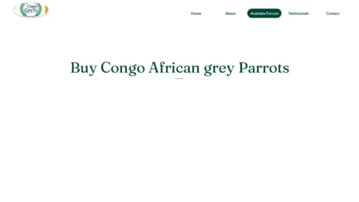 Scam Website Screenshot Congogreyparrots.us