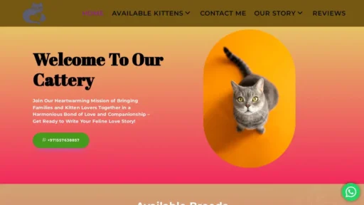 Scam Website Screenshot Contentedfelines.com