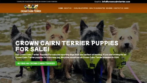 Scam Website Screenshot Crowncairnterrier.com