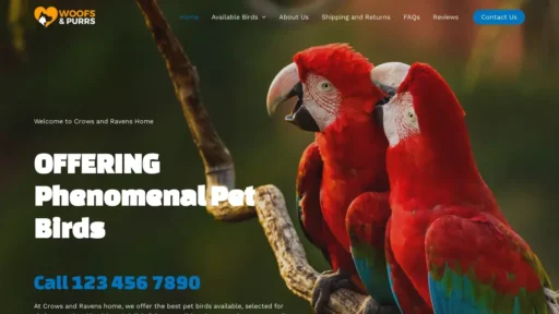 Scam Website Screenshot Crowsandravenshome.com