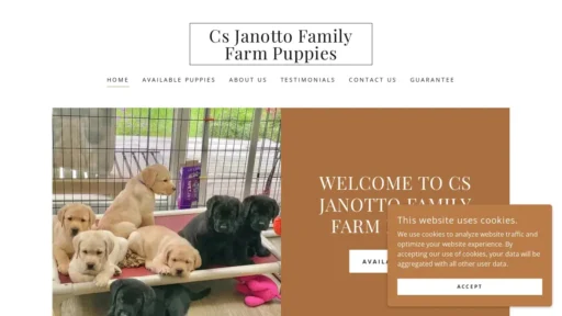Scam Website Screenshot Csjanottofamilyfarmpuppies.co.za