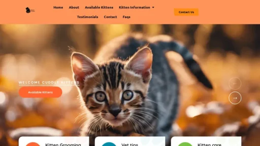 Scam Website Screenshot Cudlekittens.com