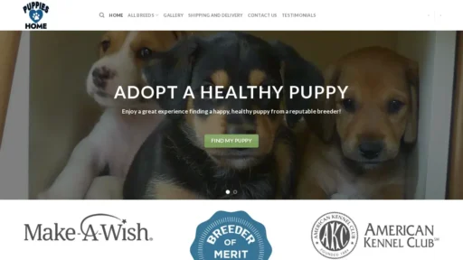 Scam Website Screenshot Cuteadorablepuppieshome.com