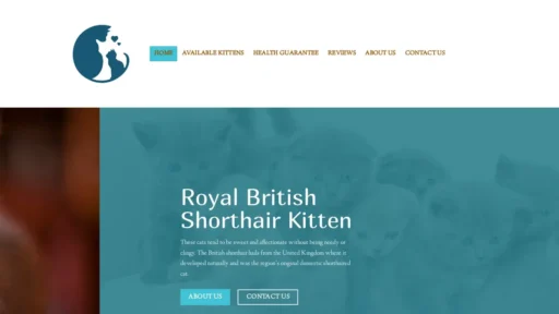 Scam Website Screenshot Cutebritishshorthairkits.com