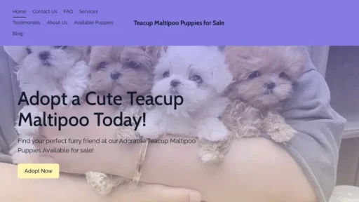 Scam Website Screenshot Cutestmaltipooshome.com