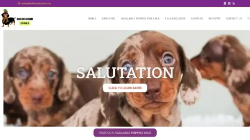 Scam Website Screenshot Dachshundcuties.com