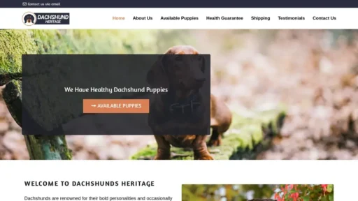 Scam Website Screenshot Dachshundheritage.com