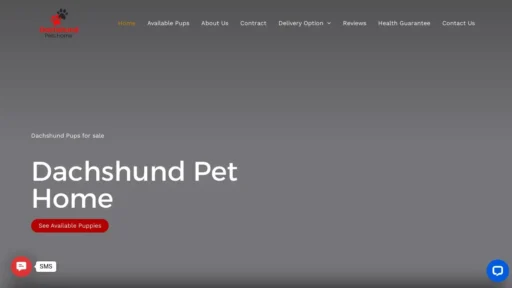 Scam Website Screenshot Dachshundpetshome.com