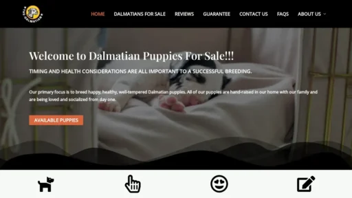 Scam Website Screenshot Dalmatiancollc.com