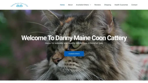 Scam Website Screenshot Dannymaincooncattery.com