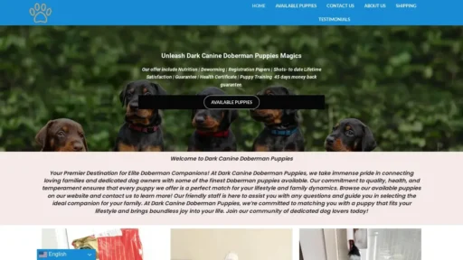 Scam Website Screenshot Darkcaninedob.com