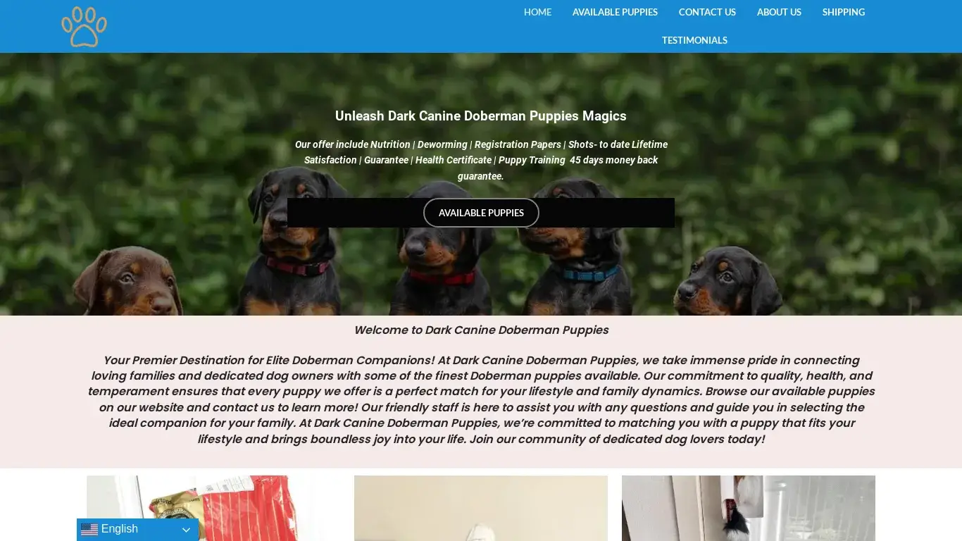 is Home - Dark Canine Doberman Puppies legit? screenshot