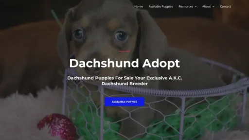 Scam Website Screenshot Daschnundadopt.shop