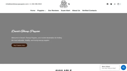 Scam Website Screenshot Davidsteacuppuppies.com