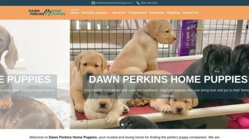 Scam Website Screenshot Dawnperkinshomepups.com