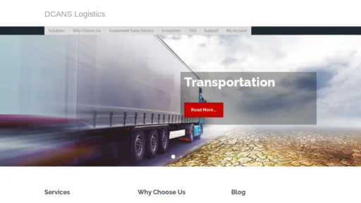 Scam Website Screenshot Dcanslogistics.com