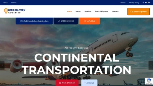 Scam Website Screenshot Decodeliverylogistic.com
