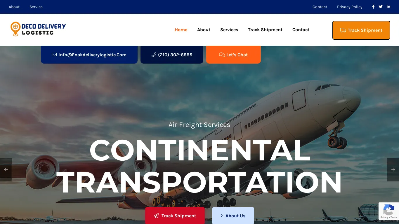 is deco Delivery Logistic – Leaders In Logistic Service Worldwide legit? screenshot