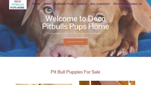 Scam Website Screenshot Decopitbullspupshome.com