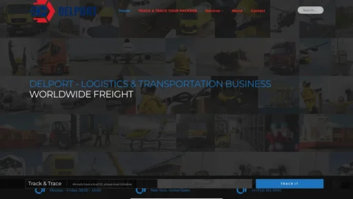 Scam Website Screenshot Delportlogistics.com