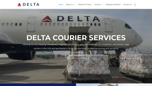 Scam Website Screenshot Deltacourrierservice.com