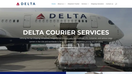 Scam Website Screenshot Deltacourriertracker.com