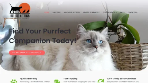Scam Website Screenshot Deluxekittens.com