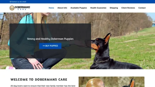 Scam Website Screenshot Dobermanscare.com