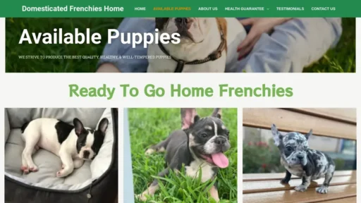 Scam Website Screenshot Domesticatedfrenchieshome.com