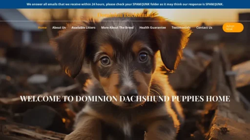 Scam Website Screenshot Dominiondachshund.com