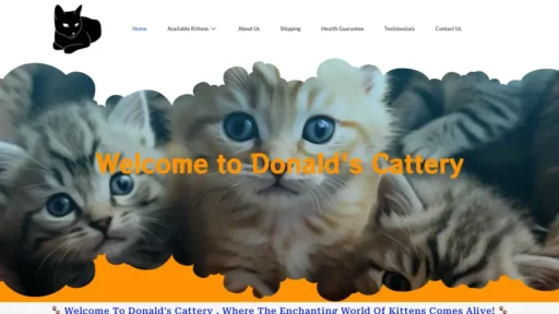 Scam Website Screenshot Donaldkittenscats.com
