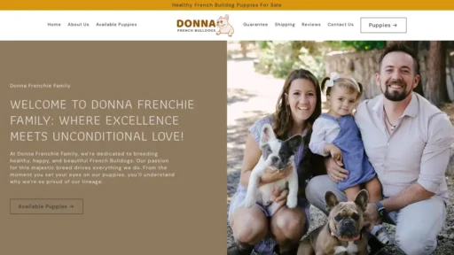 Scam Website Screenshot Donnafrenchiefamily.com
